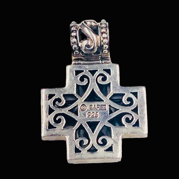 Vintage Barse Sterling Scrolled Cross Slide Pendant - Picture 2 of 4